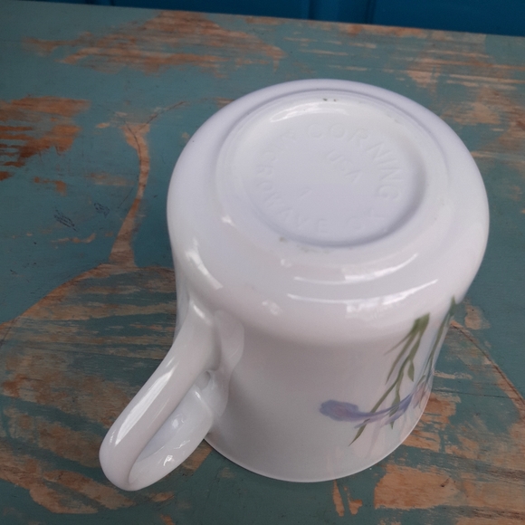 Vintage Mug Corning Ware Blue Iris Flower Rare - Picture 5 of 15
